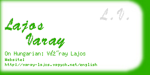 lajos varay business card